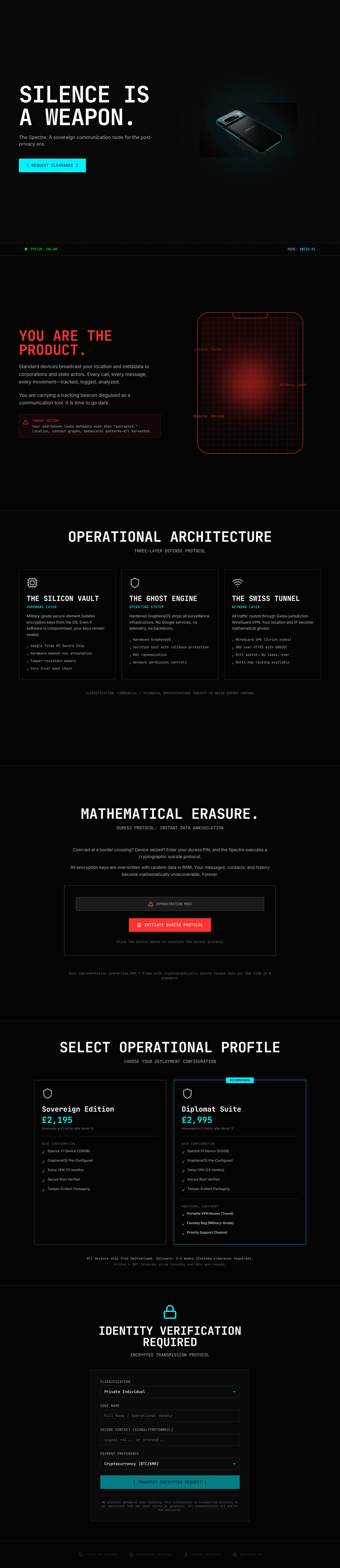 Eidolon Spectre full page screenshot